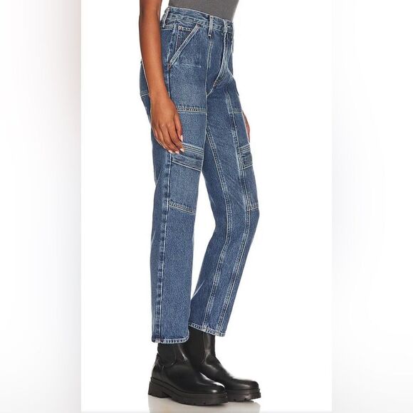 Agolde Cooper cargo jeans in medium dark wash. 31. NWT - Picture 3 of 12